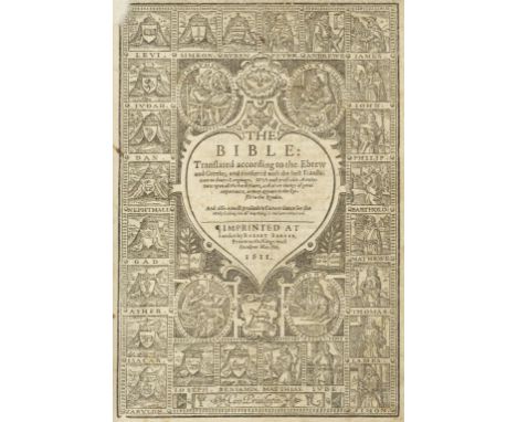 [GENEVA BIBLE] - THE BIBLE: TRANSLATED ACCORDING TO THE EBREW AND GREEKE, AND CONFERRED WITH THE BEST TRANSLATIONS IN DIUERS 