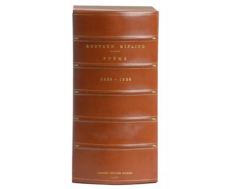 KIPLING, RUDYARD - POEMS 1886-1929 London, Macmillan & Co, 1929. First and limited edition, number 159 of 525 copies (500 for