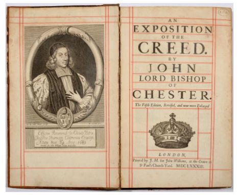PEARSON, JOHN - AN EXPOSITION OF THE CREED Fifth Edition, London, printed by J.M. for John Williams, 1683. Folio, engraved po