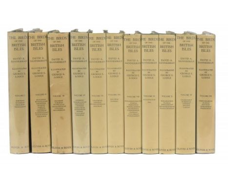 BANNERMAN, DAVID ARMITAGE - THE BIRDS OF THE BRITISH ISLES Edinburgh, Oliver & Boyd, 1953-1963. First edition, 11 volumes (of