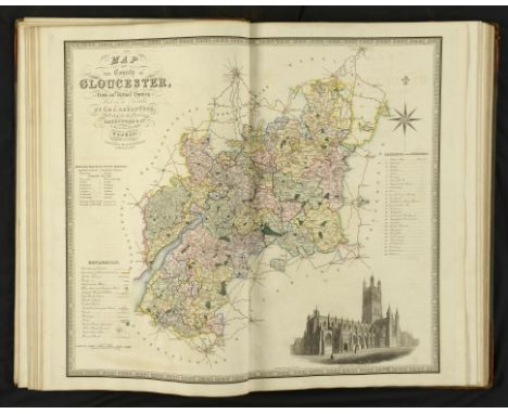 GREENWOOD, C & J - ATLAS OF THE COUNTIES OF ENGLAND FROM ACTUAL SURVEYS MADE FROM THE YEARS 1817 TO 1833 London, Greenwood & 