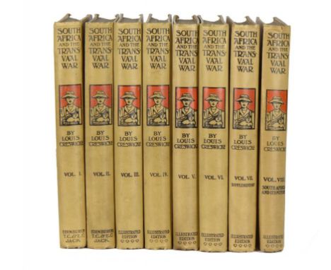 CRESWICKE, LOUIS - SOUTH AFRICA AND THE TRANSVAAL WAR Edinburgh,  T C & E C Jack, 1900-1902. First edition, 6 volumes, 4to, p