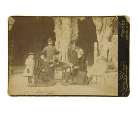 QUEEN VICTORIA (1819-1901) PHOTOGRAPH SIGNED IN INK VICTORIA RI [APRIL] 1890 of the Queen and her family on holiday in Cannes
