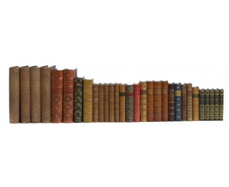 [BINDINGS] - WARREN, SAMUEL - WORKS Edinburgh, Blackwood, 1854-1855. Five volumes (complete), 8vo, half brown morocco. Includ