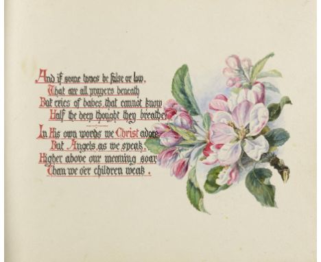 [A FINE MANUSCRIPT ALBUM] KEDDLE, CHARLOTTE ELIZABETH - GATHERED SPRING FLOWERS 4to, manuscript on paper, 20 leaves, calligra