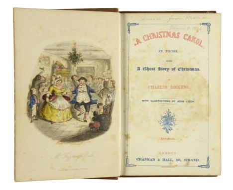 DICKENS, CHARLES - A CHRISTMAS CAROL in prose. Being a Ghost Story of Christmas. London, Chapman and Hall, MDCCCXLIII [1843].