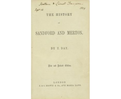 [FROM THE LIBRARY OF ALFRED LORD TENNYSON AND FAMILY] - DAY, THOMAS - THE HISTORY OF SANDFORD AND MERTON London, J & C Brown,