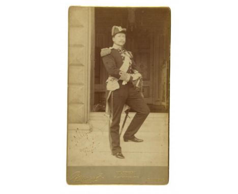 WILHELM II, EMPEROR OF GERMANY AND KING OF PRUSSIA (1859-1941) PHOTOGRAPH SIGNED IN INK WILHELM FR 1890 AND INDISTINCTLY INSC