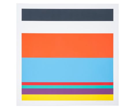 GRAESER, CAMILLE (1892-1980), "ohne Titel", Farbkomposition der Konkreten Kunst, Serigraphie/Papier, u.re. mit Bleistift von 
