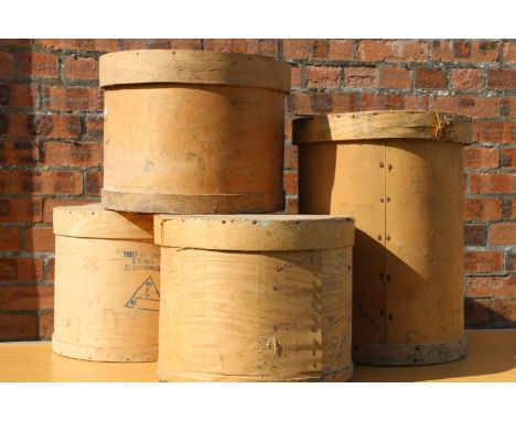 Four vintage cheese boxes. 