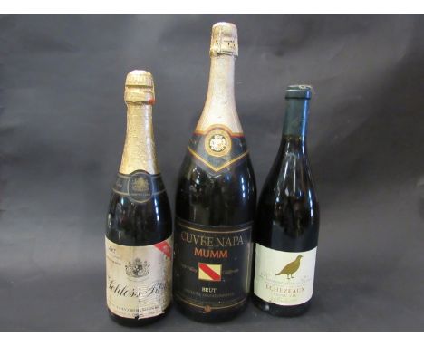 A sparkling wine, imported by Colman's, Carrow Road, Norwich and a bottle of Cuvée Napa Mumm, Echezeaux, grand cru 1 x bottle