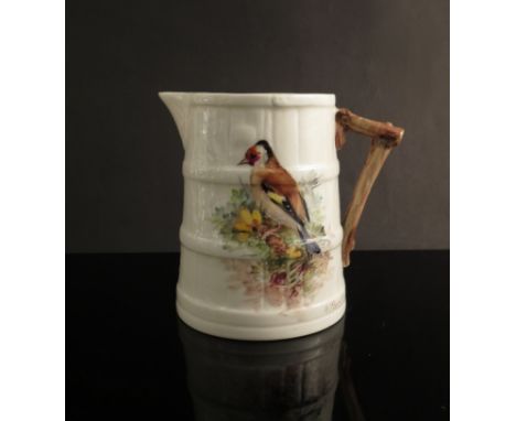 A Royal Worcester sparrow beak jug 1924, small chip to beak 