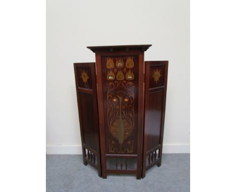 An Art Nouveau Mackintosh style fire-screen 