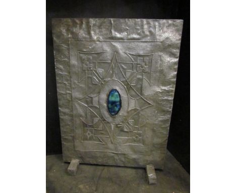 A Pewter and Arts and Crafts liberty style fire screen 