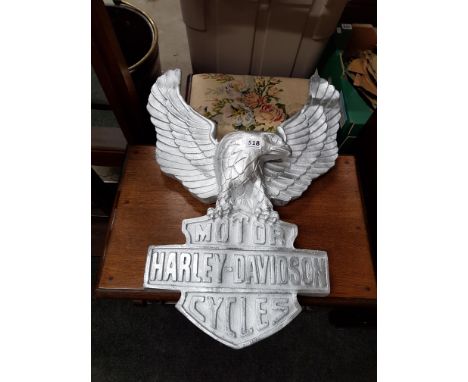 CONCRETE REPRO HARLEY DAVIDSON SIGN