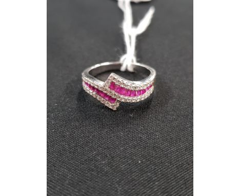 SILVER RUBY STYLE DRESS RING