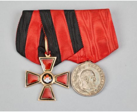 Ausländische Orden &amp; Ehrenzeichen - Russland/Zarenreich : Rußland: Zweiteilige Ordensspange.St. Wladimir Orden 4. Klasse.