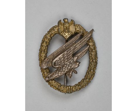 Orden und Ehrenzeichen - Auszeichnungen Heer und Waffen - SS : Fallschirmschützenabzeichen des HeeresFeinzinkausführung. Der 