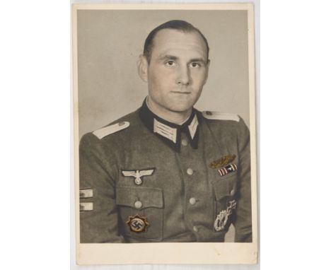 Orden und Ehrenzeichen - Deutsches Kreuz : Dokumentennachlaß des Oberfeldwebels Kurt Riese, 10./ Grenadier Regiment 480, Träg