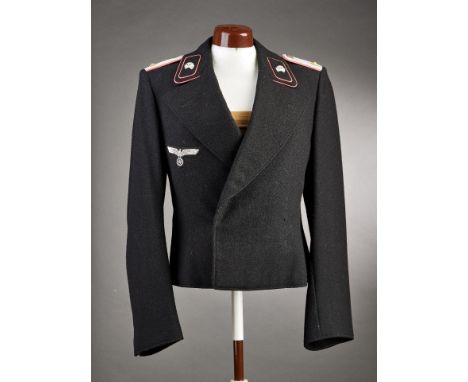 Heer - Panzertruppe : Schwarze Panzerjacke (Schneiderangertigung) des Ritterkreuzträgers Oberleutnants Peter Paul Plinzner, P