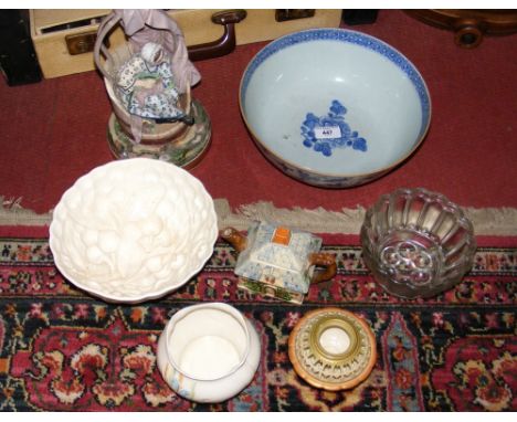 Collectable ceramic ware including oriental bowl, jelly mould, etc