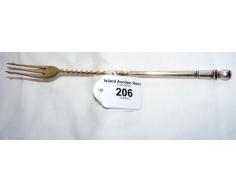 A silver pickle fork with Chester hallmark
