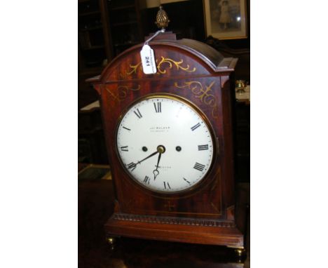 A Regency bracket clock with convex dial and twin fusee movement - John Walker, Regent Street, London - No.7269 - having bras