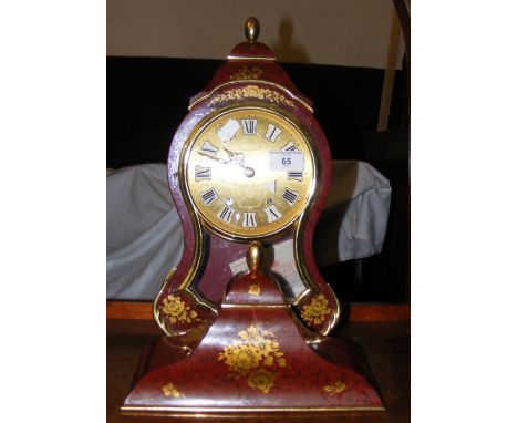 A simulated boulle style striking bracket clock by Garrard