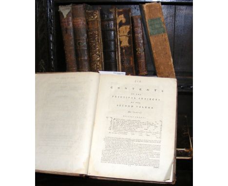 "Gentleman's Magazine" from 1741, together with other antiquarian books (various plates missing)