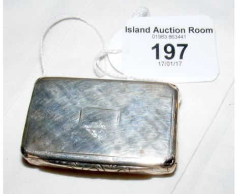 A Georgian silver snuff box with Birmingham hallmark