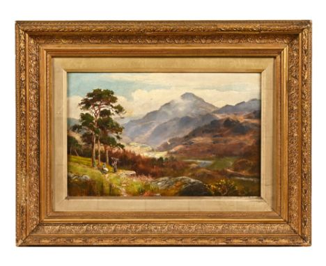 William Lakin Turner (1867-1936), oil on canvas "Early Spring Eskdale".  24 x 37 cm in gilt frame (see illustration).   CONDI