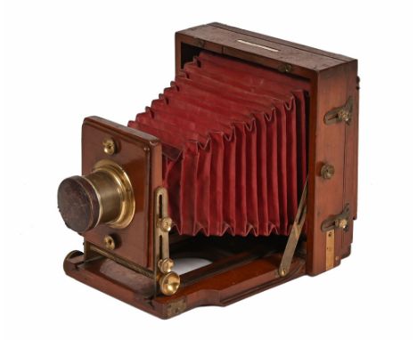 A mahogany cased plate camera, 1889 The Instograph with Lancaster and Sons lens