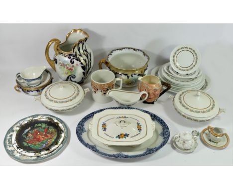 A collection of early 20th Century ceramics, to include dinnerware by Simpsons Potters Ltd England 'Carthage' design, a large