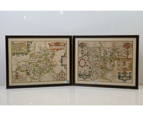 Merionethshire - Speed (John), described George Humble, circa 1627, hand coloured, engraved map, large strapwork cartouche, m