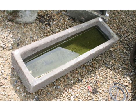 Granite stone trough, 100cm long x 32cm high 