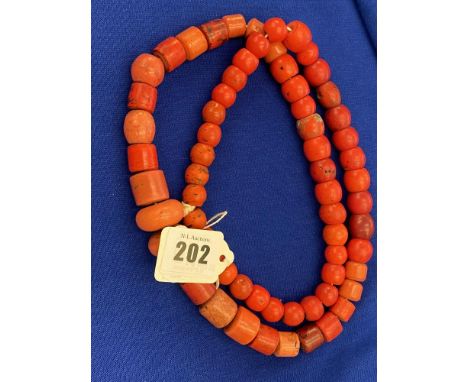 A Red Coral necklace, 315 grams