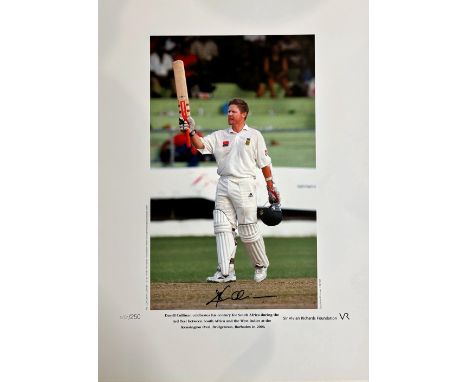 Daryll Cullinan signed limited edition print with signing photo, Daryll Cullinan was the centrepiece of South Africa's battin