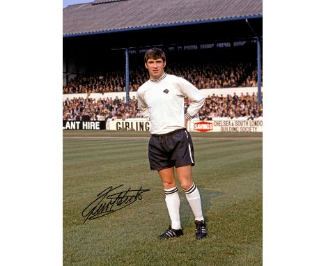 Football Autographed KEVIN HECTOR 16 x 12 Photo : Col, depicting a wonderful image showing Derby County centre-forward KEVIN 