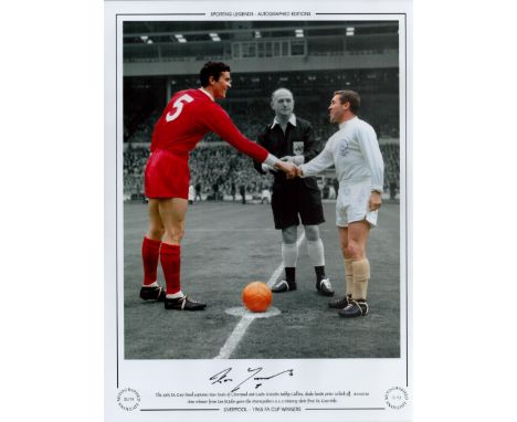 Ron Yeats Signed 16 x 12 Colourised Autograph Editions, Limited Edition Print. Print shows the 1965  FA Cup Final Liverpool C