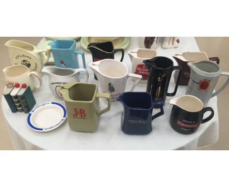"Breweriana" advertising water jugs and ceramic miniatures