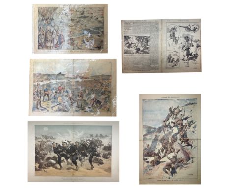 Illustrated London News, four prints from Boer War special, comprising Blue Jackets to the Front, Doomed, Capture of Spion an