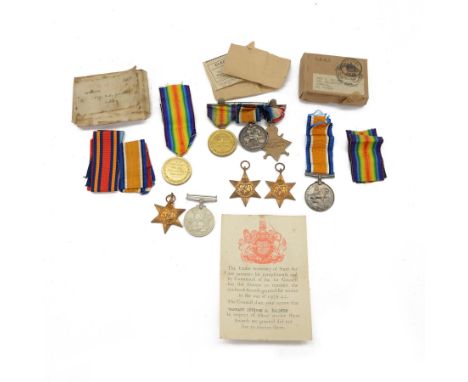 WWI trio of medals, comprising British War Medal, Victory Medal and 1914-15 Star, awarded to 1741 Pte. F. Garrett East Riding