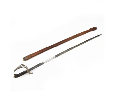 British Artillery Officer's sword by J. Daniels & Co, Artillery Place Woolwich, the 88cm steel blade engraved Durham R.G.A (H