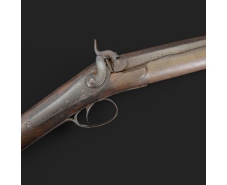 19th century percussion musket, the 76cm barrel with ramrod under, full walnut stock, overall L116cmSold as an exempt item un
