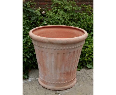 A LARGE TERRACOTTA PLANTER BY ITALIAN TERRACE the Colonna model, of tapered circular section, 78cm high x 83cm wide