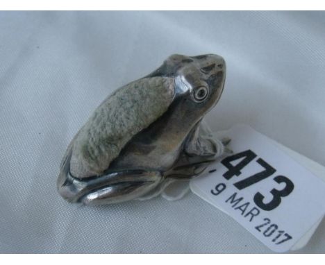 Pin cushion in the form of a frog Birm 1908 by A & L Ltd  