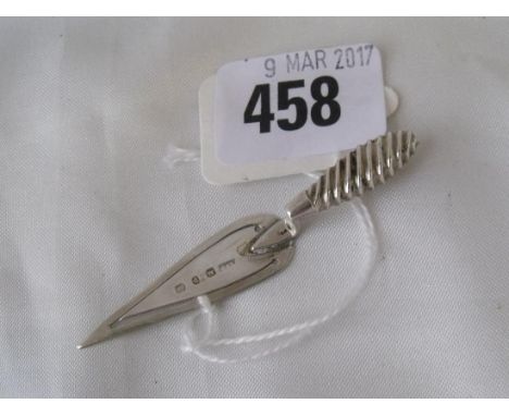 Trowel shaped bookmark Birm 1895     