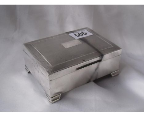 Engine turned cigarette box 4” wide Birm    