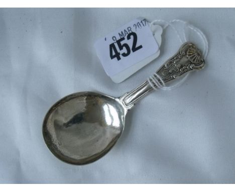 Georgian Queens pattern caddy spoon Birm by IB   
