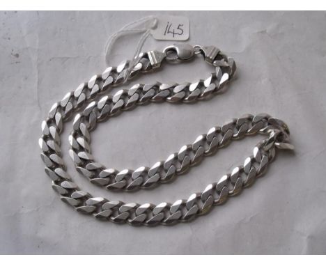 Gents long silver neck chain 88g     